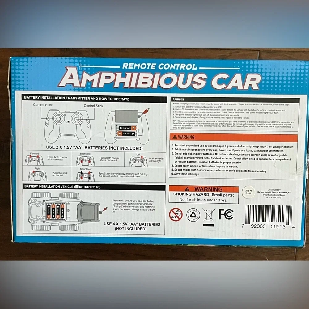 NEW Amphibious Remote Control Car Monster Truck Toy OPEN BOX